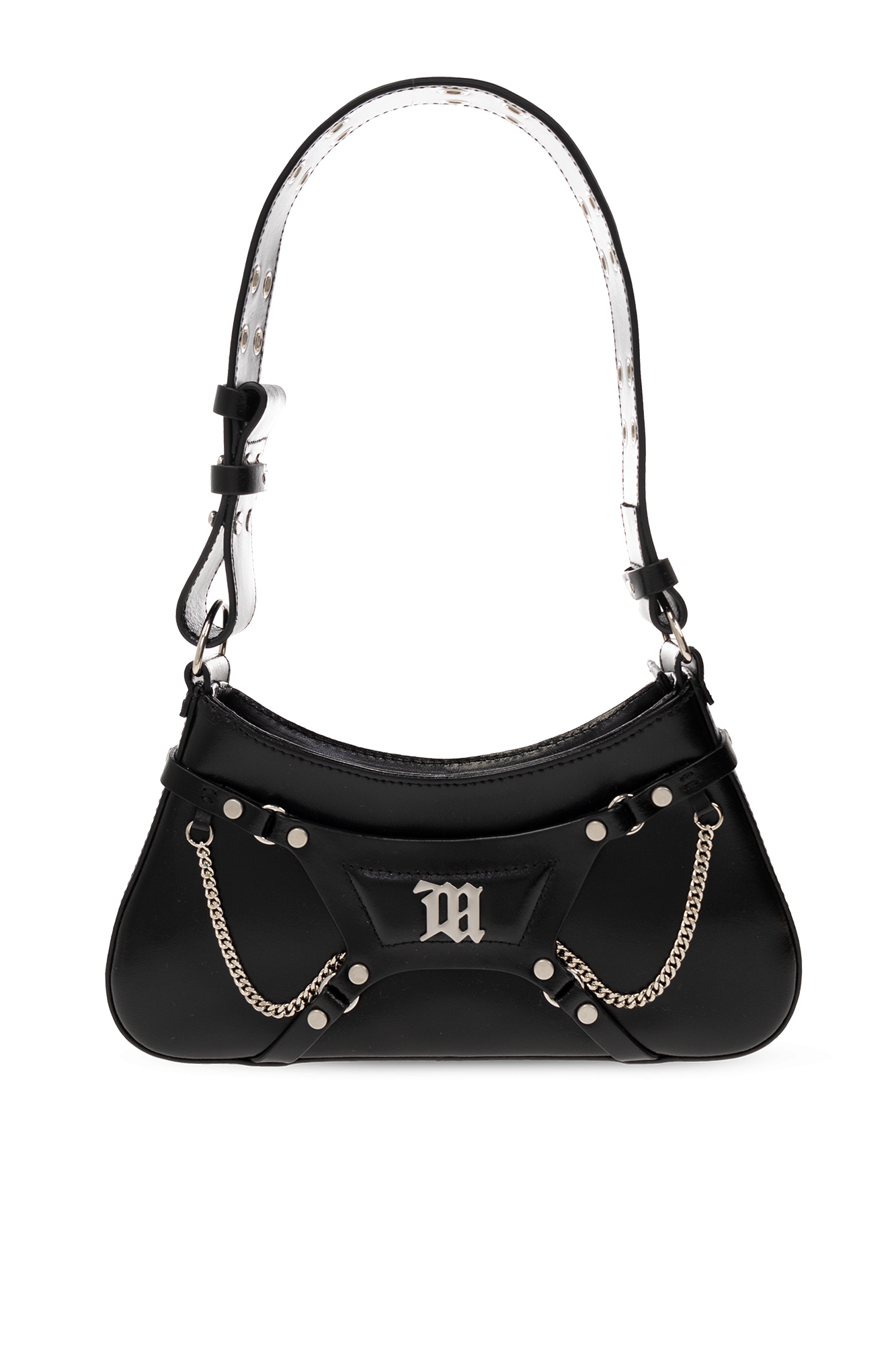 Black ‘fetish Leather Shoulder Bag Misbhv Vitkac Germany 